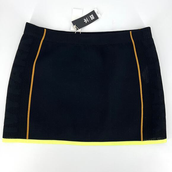 Adidas X Ivy Park Beyonce Black Knit Mini Skirt Side Logo Size 2X NEW - Picture 1 of 9